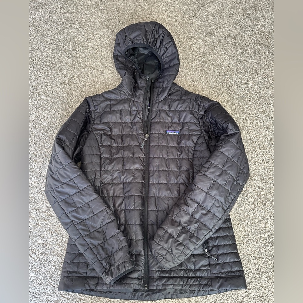 Patagonia Women’s Nano Puff Hoody, Black (Large)